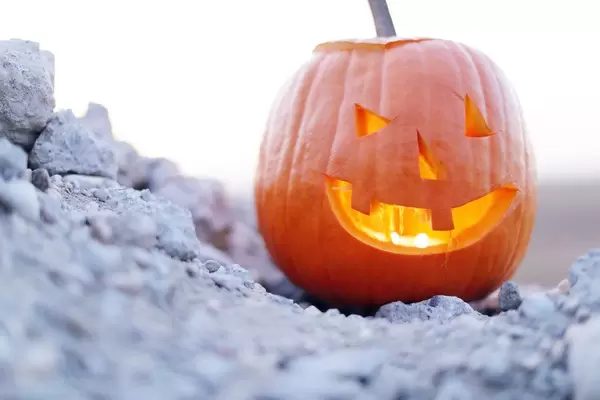 Jack-o'-lantern on a rocky ground (Flip 2019)