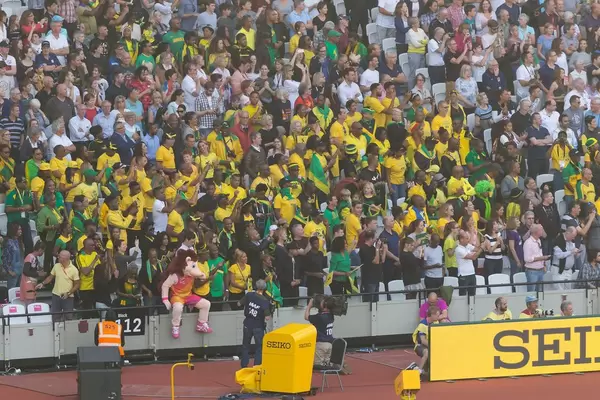 Jamaikanisch Zuschauer bei den IAAF Leichtathletik-Weltmeisterschaften 2017 in London
