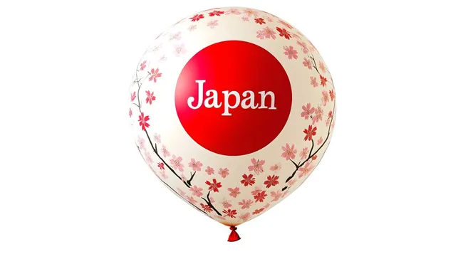 Japanische Kirschblüten auf Luftballon