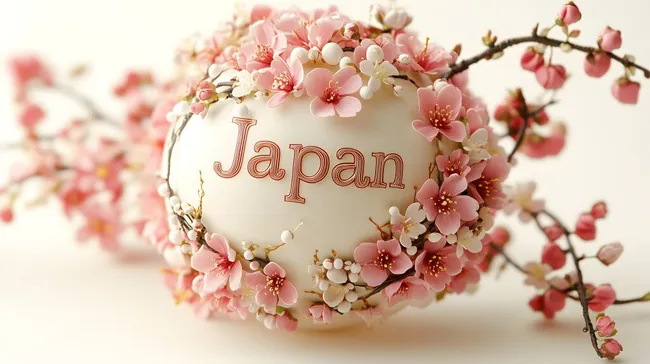 Japanischer Kirschblütentraum mit Schrift