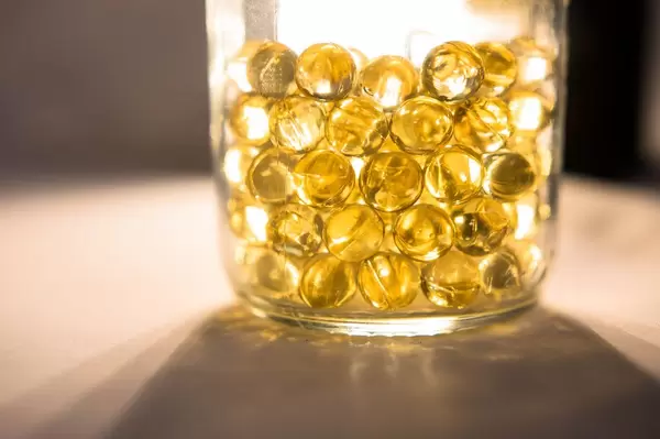 Jar with eucalyptus pills