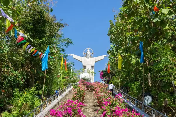 Jesus Christ Statue on Top of a Mountain in Vung Tau, Vietnam