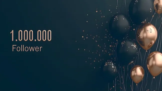 Jubiläumsfeier mit goldenen Luftballons und funkelnden Effekten