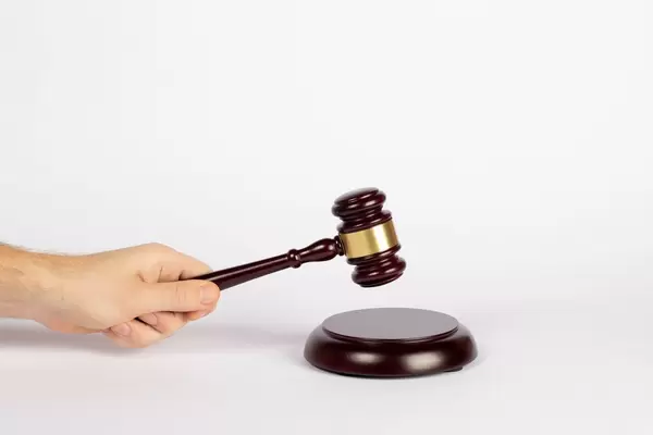 Judge holding gavel