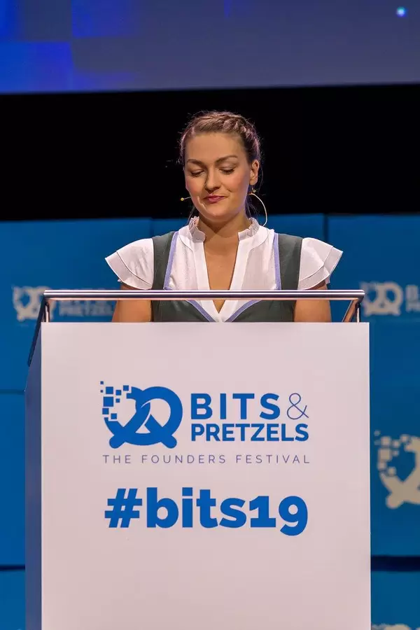 Judith Gerlach, Bavarian Minister for Digital Affairs, gives a speech on leadership positions of women