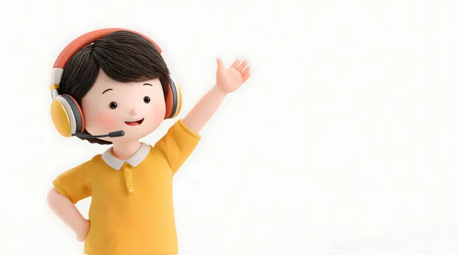 Junge mit Kopfhörern lernt digital am Laptop