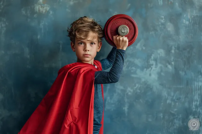 Junger Kraftprotz beim Gewichtheben