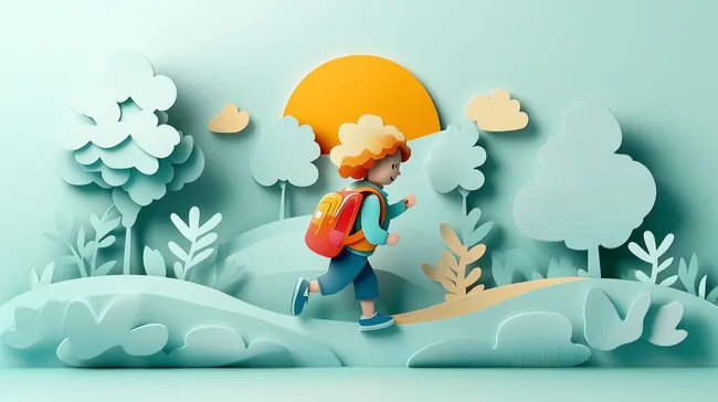 Junger Wanderer in sommerlicher Naturlandschaft