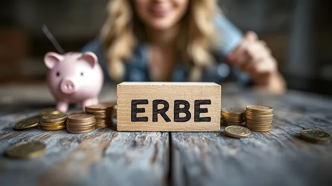 Junges Mädchen mit Sparschwein und Münzen: Kostenloser Vermögensaufbau-Hintergrund