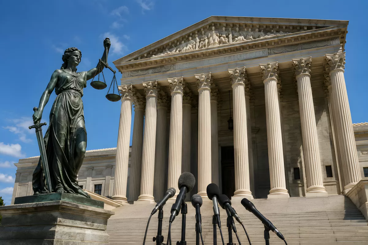 Justitia-Statue vor dem Obersten Gerichtshof der USA