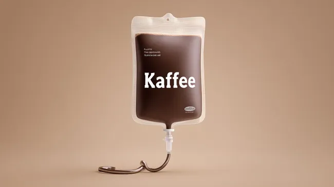 Kaffee-Infusions-Beutel als Symbol für Energie und Müdigkeit