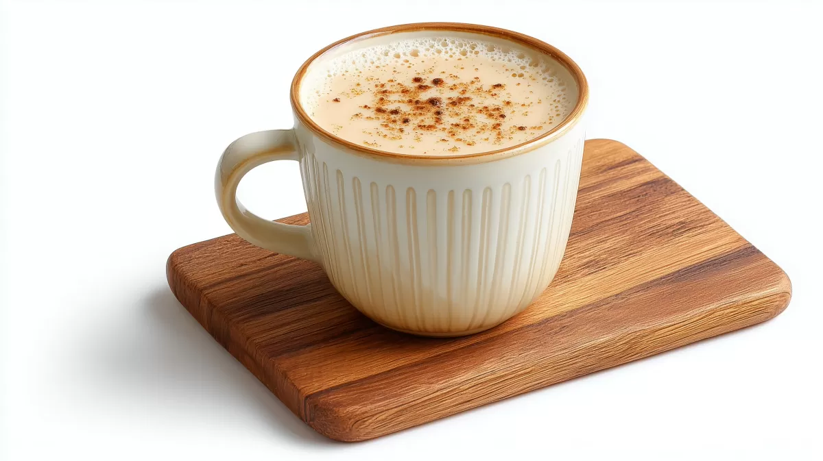 Kaffeetasse auf Holzbrett - Gemütliches Frühstücksbild