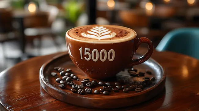 Kaffeetasse mit Lateinischer Zahl 15000