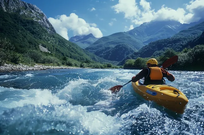 Kajakfahren in den Alpen