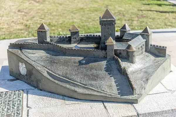 Kalemegdan Fort metal model in the Belgrade