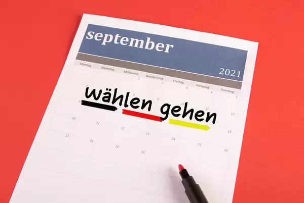 Kalender mit wählen gehen text