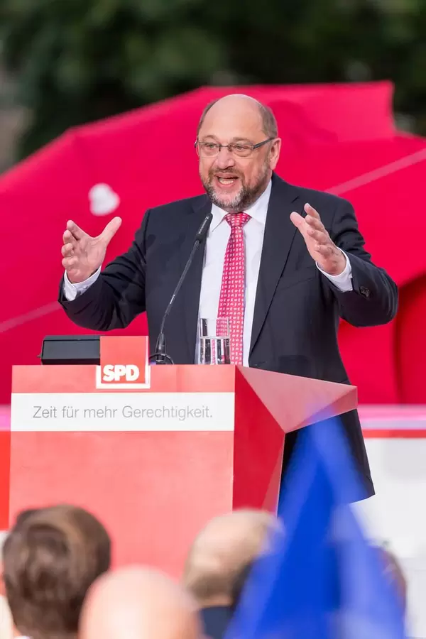 Kanzlerkandidat bei seiner Rede in Köln am  21.09.2017
