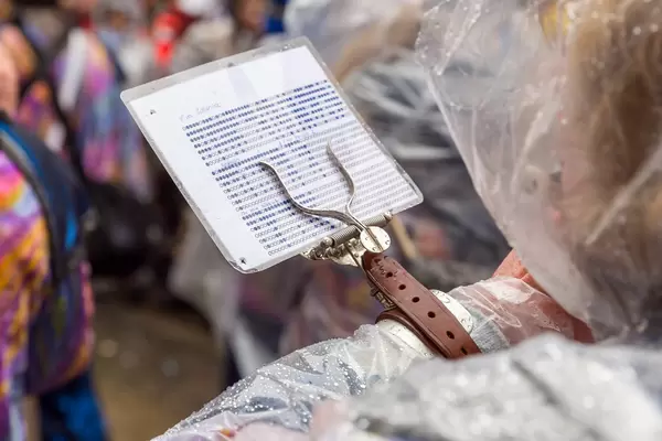 Karnevalsmusik in Köln: Detail der Noten für "Viva Colonia", Karnevalslied der Kölner Band Höhner