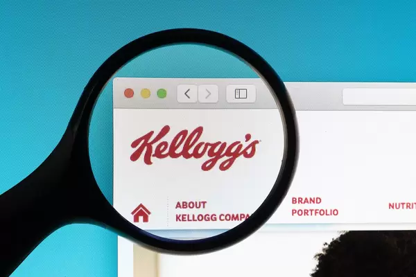 Kellogg's logo under magnifying glass