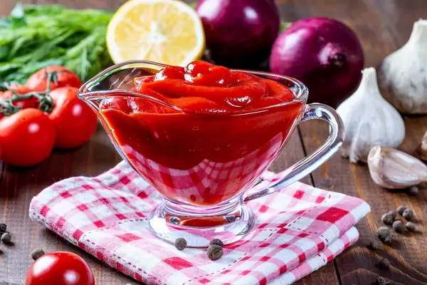 Ketchup with vegetables and spices