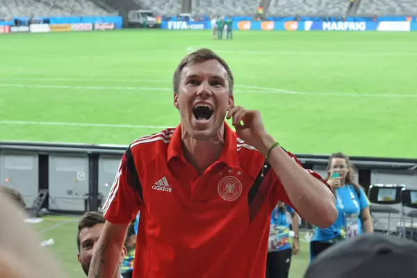 Kevin Großkreutz nach dem 7:1 Siegen gegen Brasilien bei der FIFA WM 2014