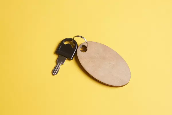 Keys of luggage storage with wooden tag