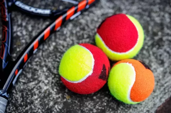 Kids training tennis balls