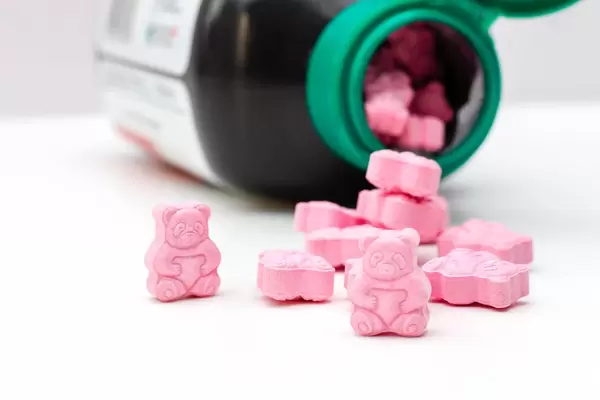 Kids Vitamins on a White Background