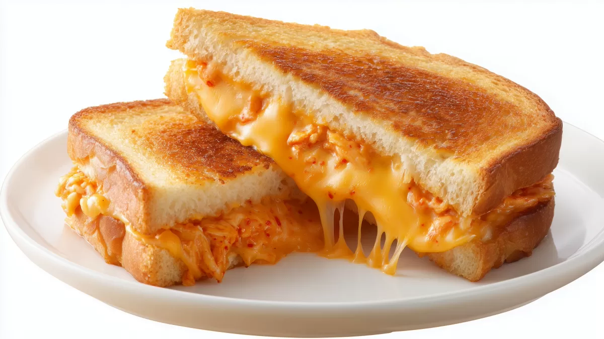 Kimchi Grilled Cheese mit schmelzendem Käse