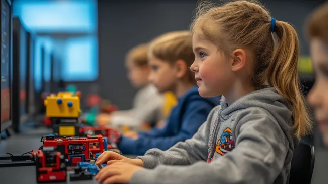 Kinder erforschen und programmieren Roboter am Computer