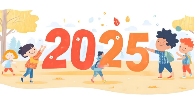 Kinder feiern den Jahreswechsel 2025 im Freien