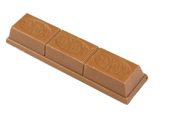 Kit Kat Chocolate Bar above white background (Flip 2019)