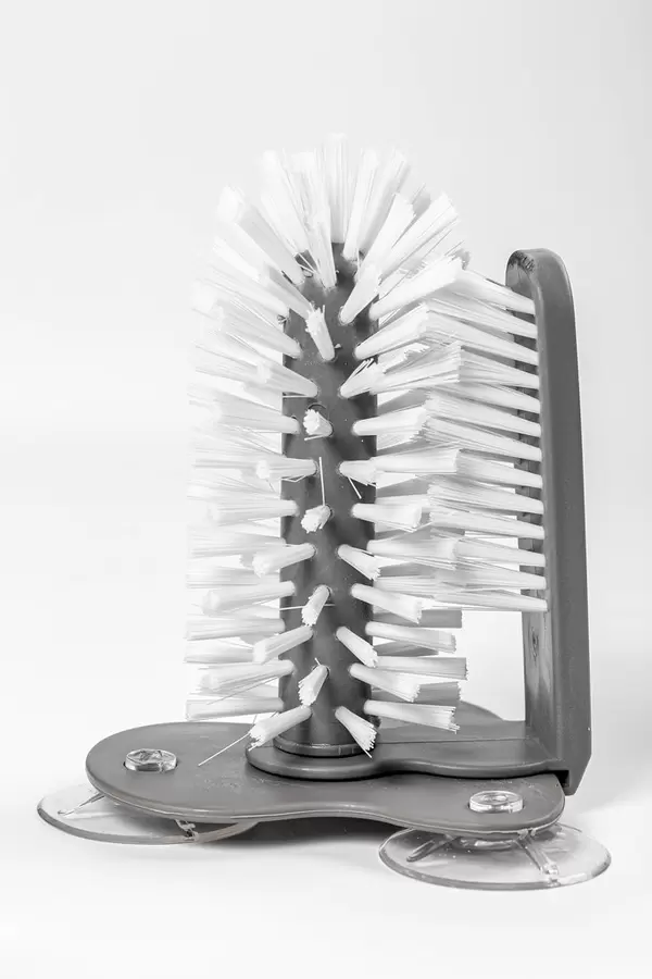 Kitchen brushes for washing glasses with suction cups