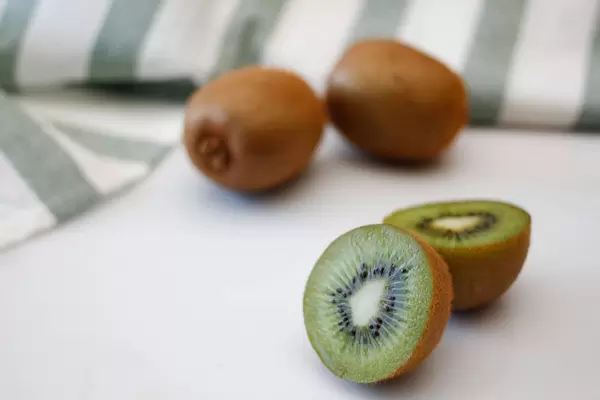 Kiwi on a White Background