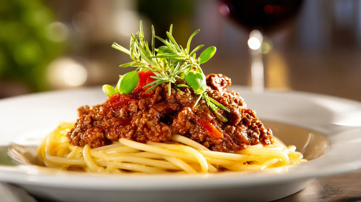 Klassische Bolognese nach italienischer Art mit Rosmarin