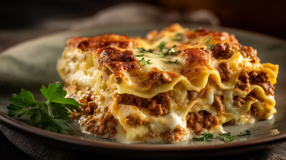 Klassische Lasagne mit Hackfleisch und Béchamel