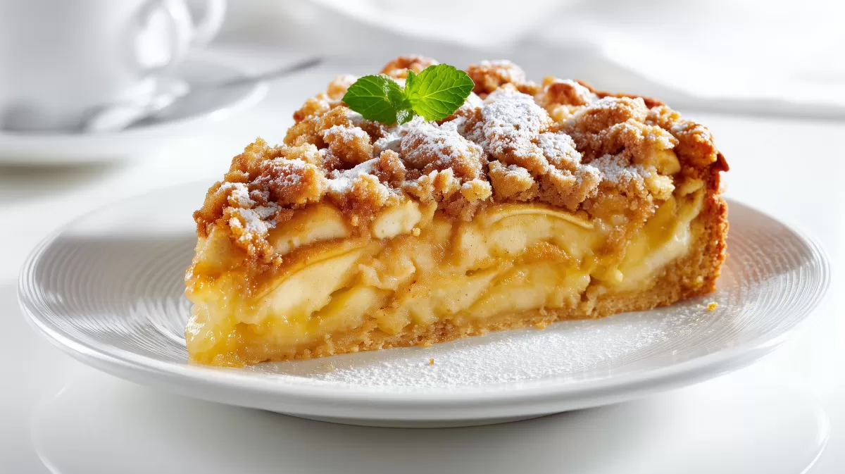 Klassischer Apfelkuchen nach alter Art mit Streuseln