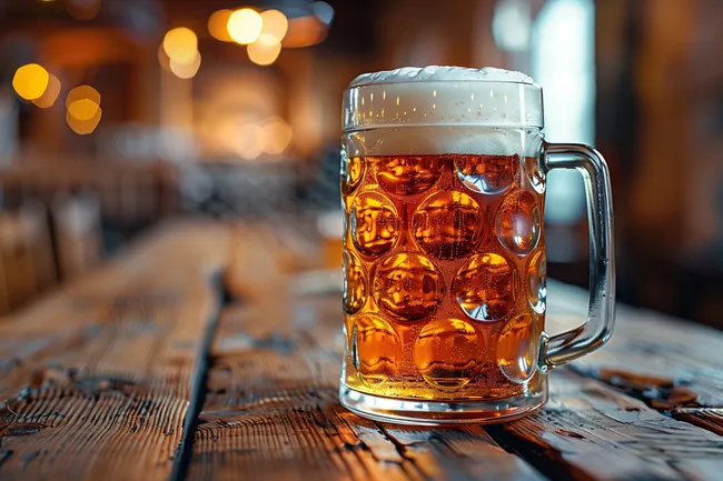Klassisches bayerisches Bier in Bierkrug