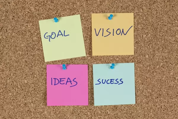 Klebezettel unterschiedlicher Farben