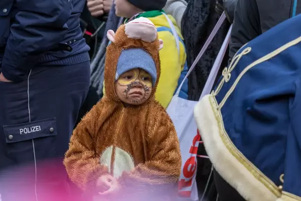 Kleiner Junge als Äffchen verkleidet - Kölner Karneval 2018