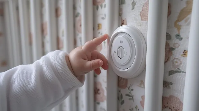 Kleinkind drückt Thermostatknopf zum Heizen