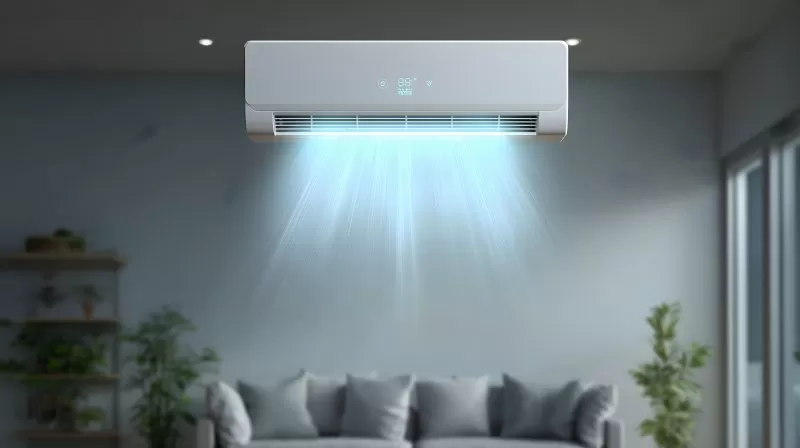 Klimaanlage in Innenraum läuft auf maximaler Leistung