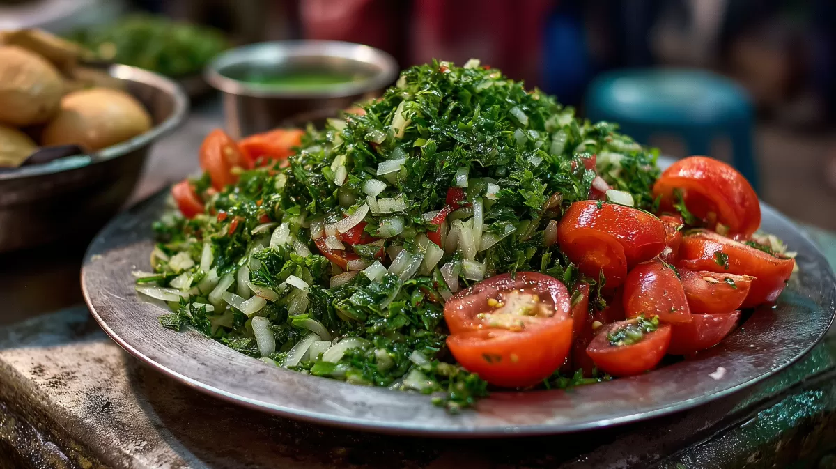 Knackiger Blattsalat mit frischen Tomaten