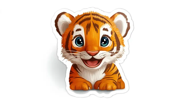 Knuffiger Baby-Tiger mit Glitzeraugen