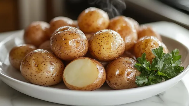 Knusprige Bratkartoffeln in rustikaler Schüssel