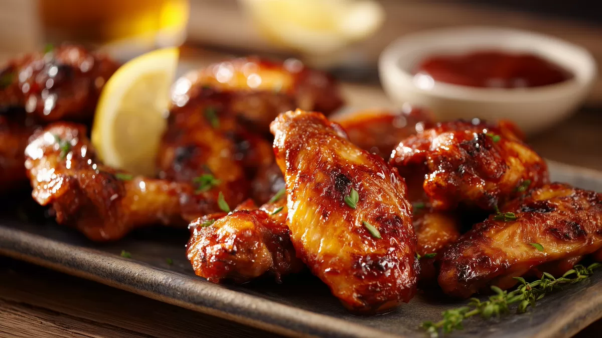 Knusprige Chickenwings classic mit BBQ-Glasur