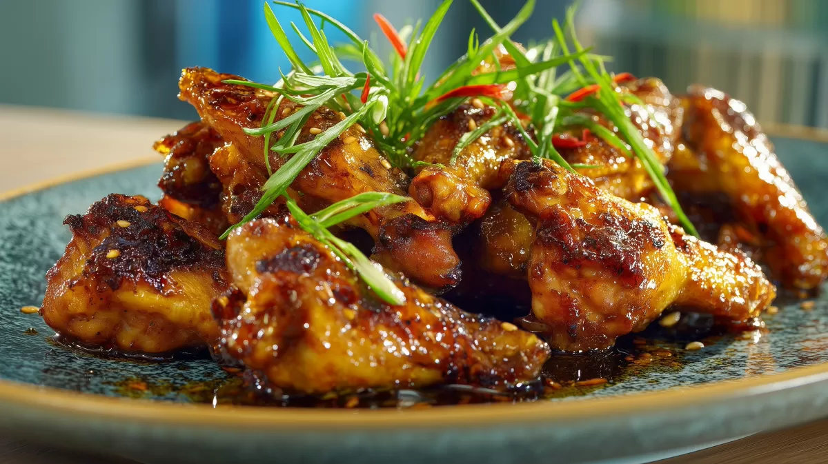 Knusprige Chickenwings in Ingwer-Orangen-Marinade