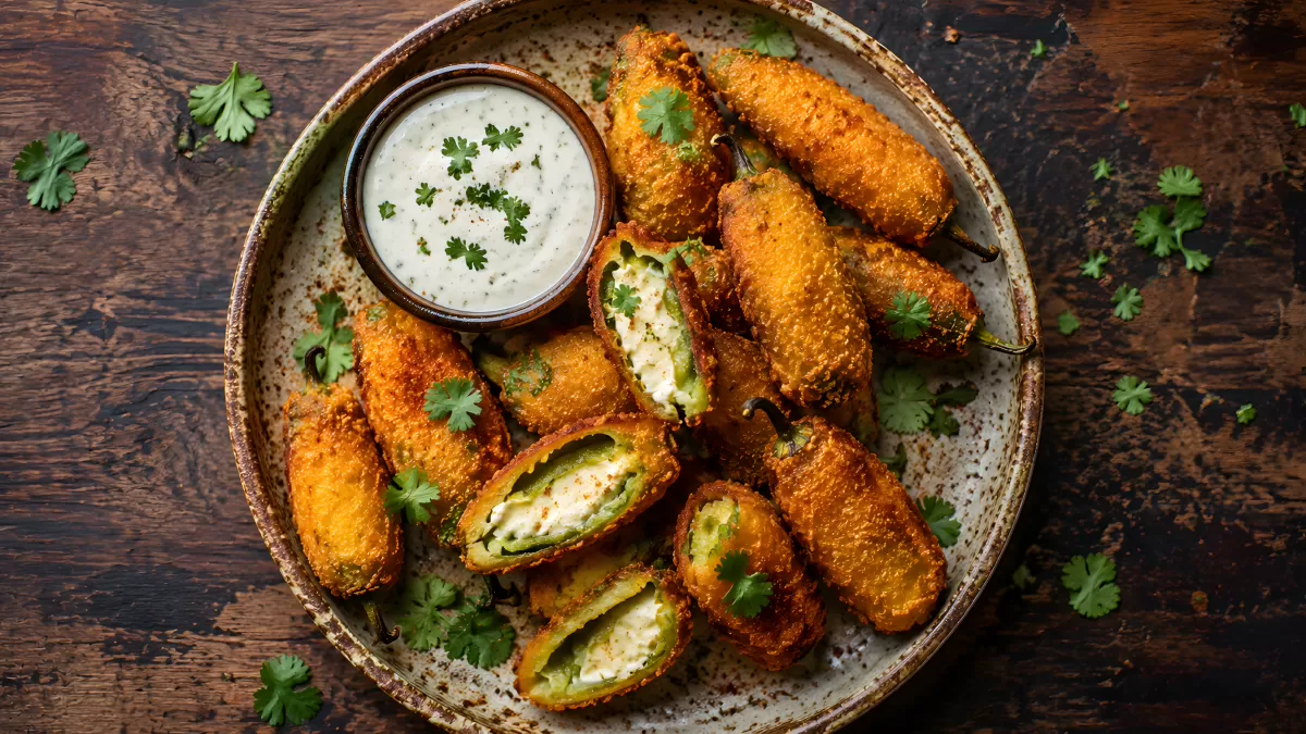Knusprige Jalapeño Poppers mit Frischkäsefüllung
