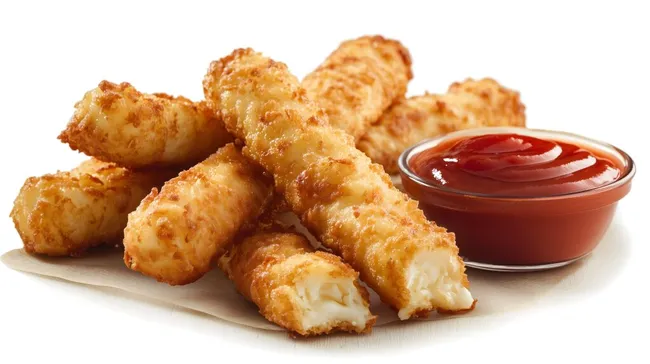 Knusprige Käsestangen mit würzigem Ketchup