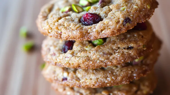 Knusprige Kekse mit Nüssen und Cranberries